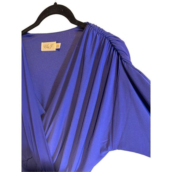 Eliza J Royal Blue High Low 3/4 Sleeve Dress Size 6 - Picture 5 of 5